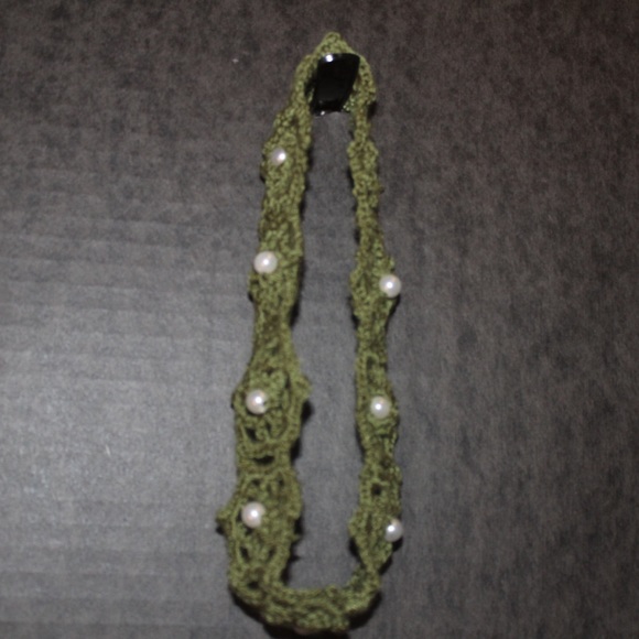 Homemade Green Dress w/ Beads - Picture 5 of 6